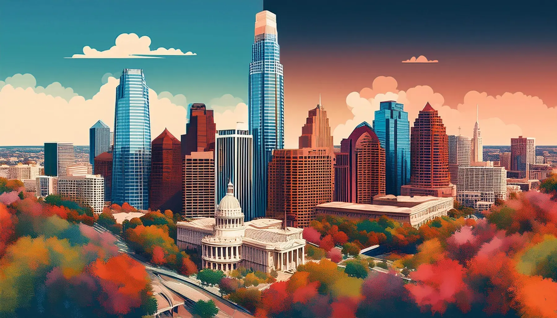 Central Texas skyline